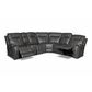 MotoMotion Zion 6-Piece Power Reclining Curved Sectional with Power Headrest in Rainier Steel, , large