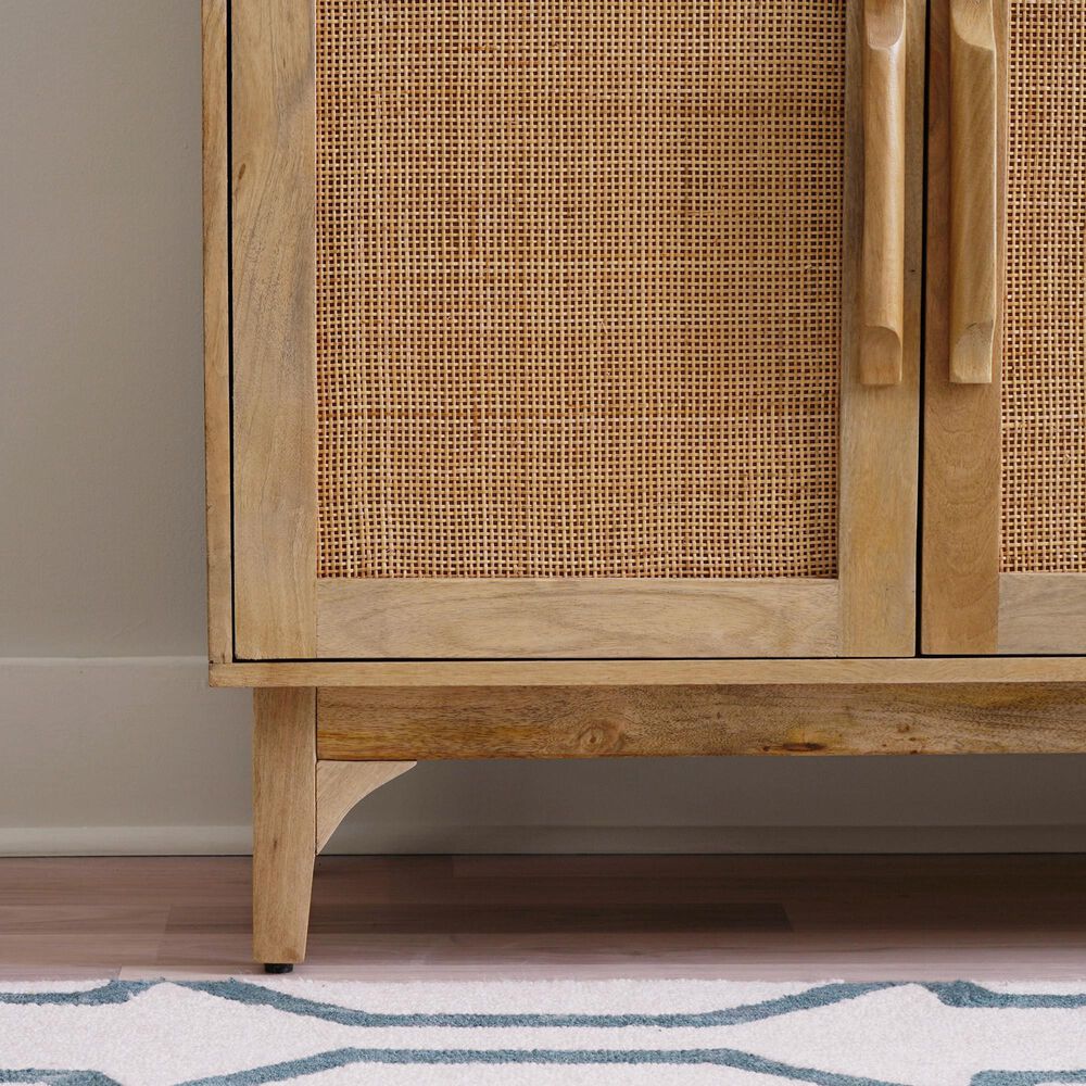 Linon Home Decor Janie 3-Door Cabinet in Natural, , large