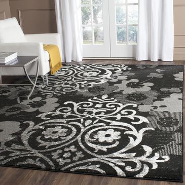 Safavieh Adirondack ADR114A-10 10" x 14" Black/Silver Area Rug, , large
