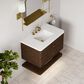James Martin Allamari 36" Single Bathroom Vanity in Sable with 3 cm White Zeus Silestone Top and Rectangular Sink, , large