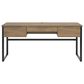 Ashley Montia 67" Writing Desk in Light Brown and Gunmetal Gray, , large