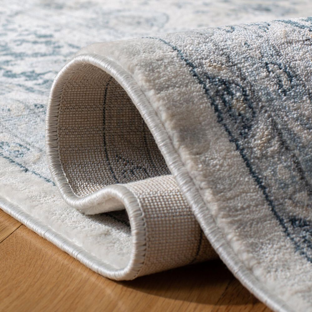 Safavieh Isabella 2&#39;2&quot; x 7&#39; Cream and Dark Blue Runner, , large