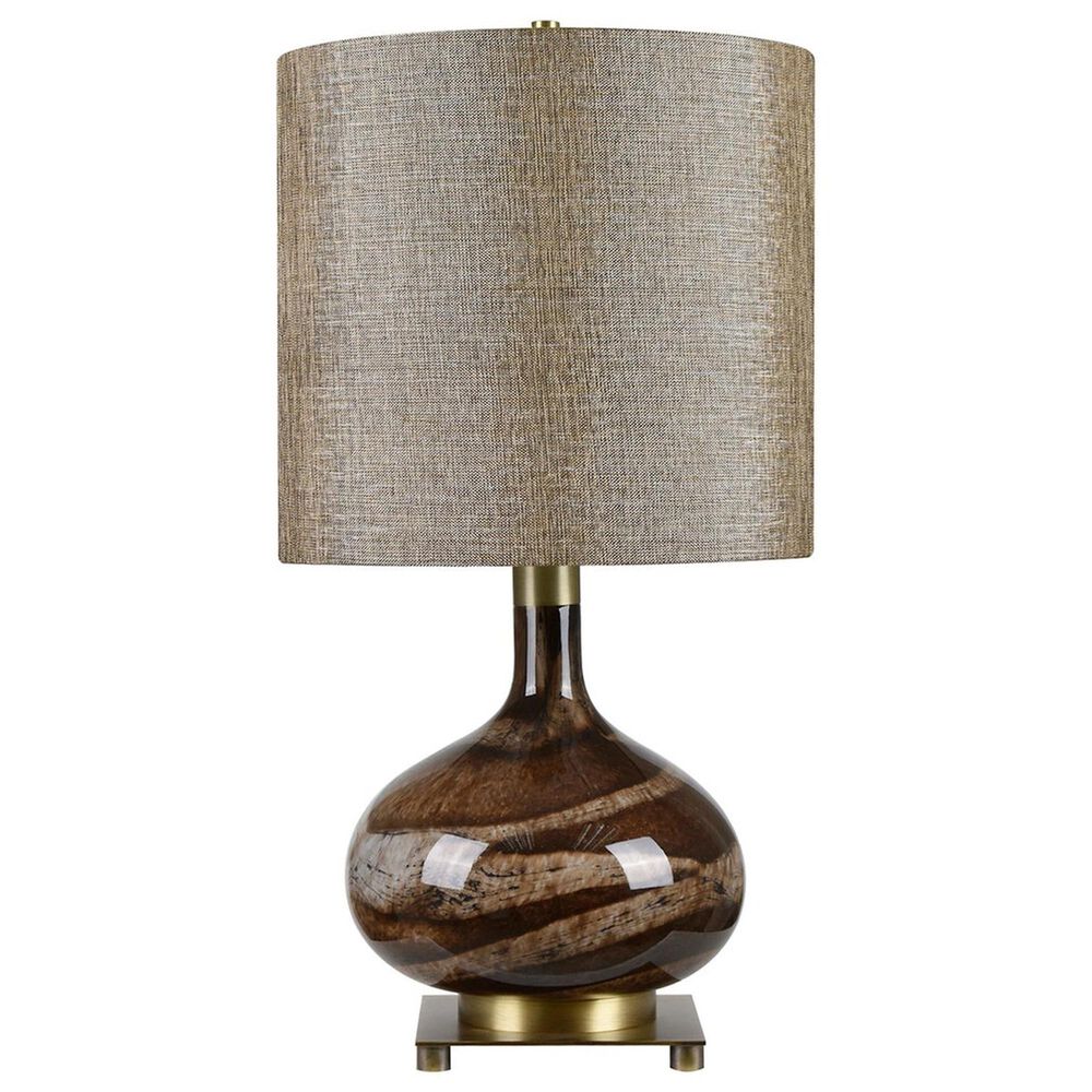 Slatehouse Holt Table Lamp in Brown and Warm Brass, , large