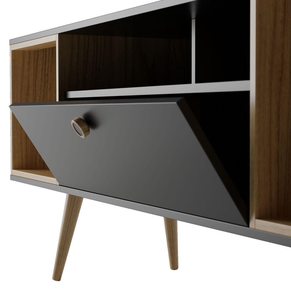 Dayton Theodore 62.99&quot; TV Stand in Black/Cinnamon, , large