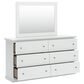 Ashley Bostwick Shoals 4-Piece King Panel Bedroom Set in White, , large