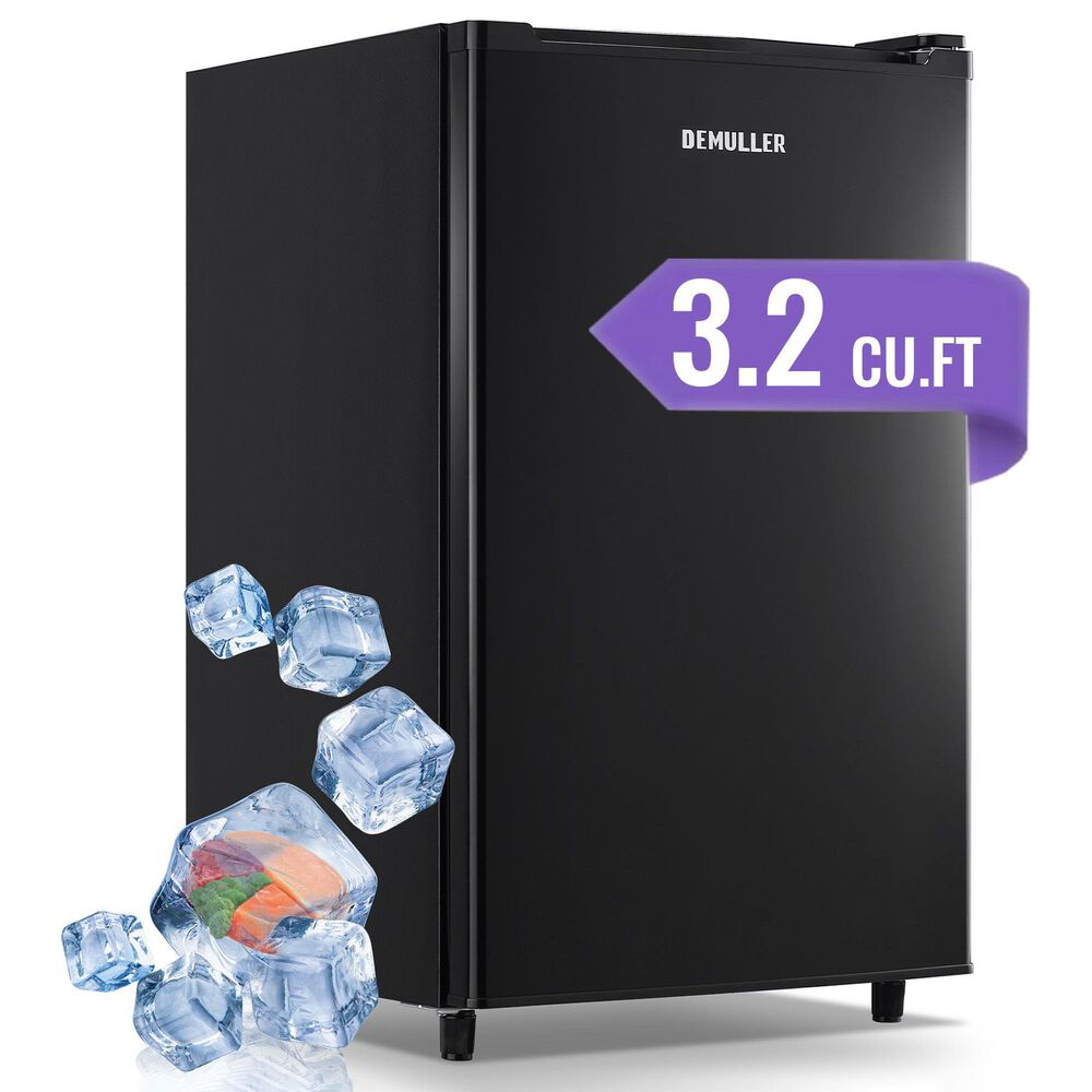 HOMLUX 3.2 Cu. Ft. Single Door Upright Freezer in Black, , large