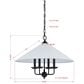 Southern Lighting Colson 4-Light Pendant in Black, , large