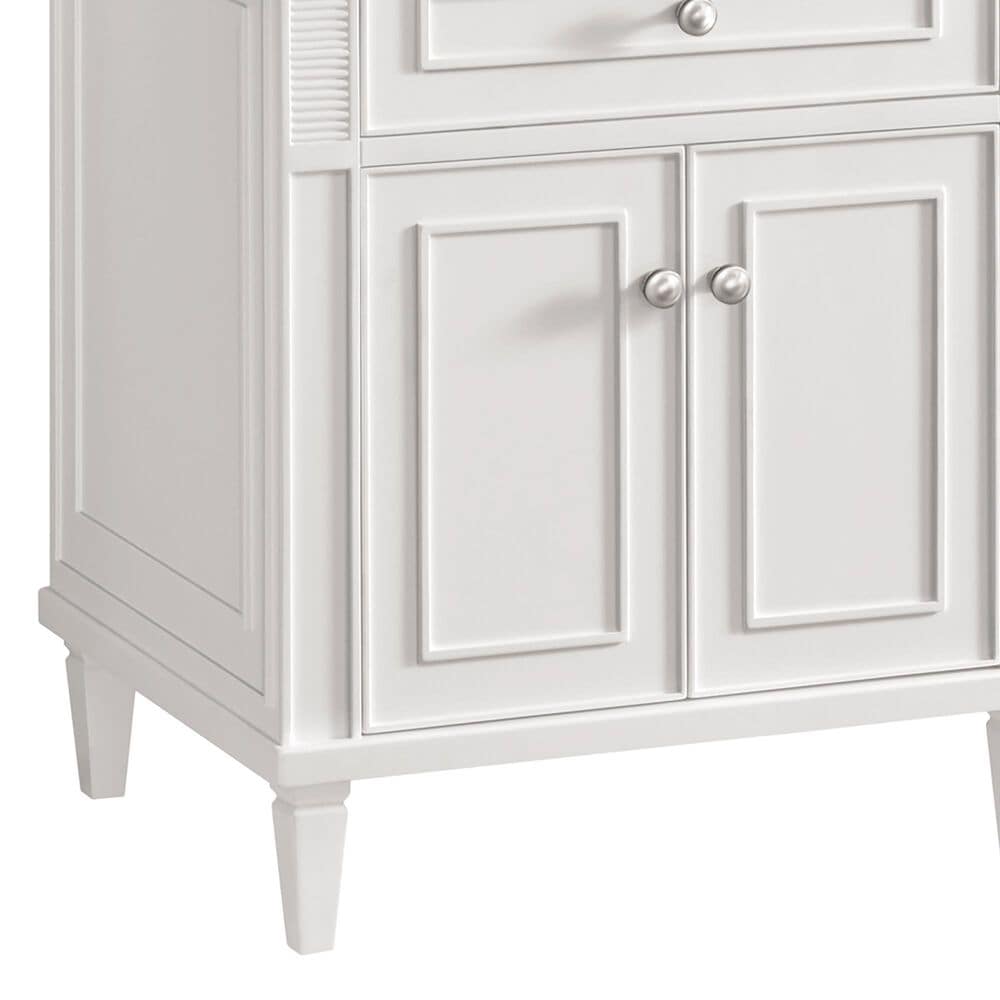 James Martin Vanities Lorelai 72&quot; Double Vanity in  Bright White with 3 cm Arctic Fall Solid Surface Top, , large