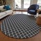 Dalyn Rug Company York 4" Round Black Indoor/Outdoor Area Rug, , large
