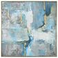 Uttermost 61" x 61" Meditation Hand Painted Canvas in Blue, White, Gray and Gold, , large