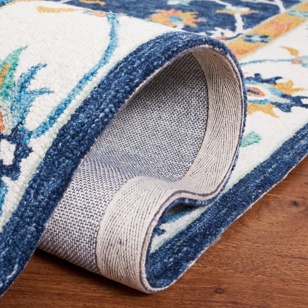 Safavieh Micro-Loop MLP385M 4&#39; x 6&#39; Blue and Ivory Area Rug, , large