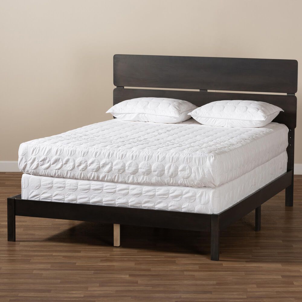 Baxton Studio Anthony King Panel Bed in Dark Greyish Oak, , large