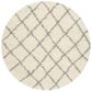 Safavieh Dallas Shag SGD258F-6R 6" Round Ivory/Grey Area Rug, , large