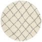 Safavieh Dallas Shag SGD258F-6R 6" Round Ivory/Grey Area Rug, , large