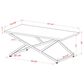 Furniture of America Moser Coffee Table Set in Glossy White and Chrome (Set of 2), , large