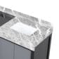 Lexora Home Zilara 80" Double Bathroom Vanity in Black and Grey with 11 cm Castle Grey Marble Top and Rectangular Sinks, , large