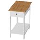 Timberlake Lavish Home Storage Side Table in White/Honey Oak, , large