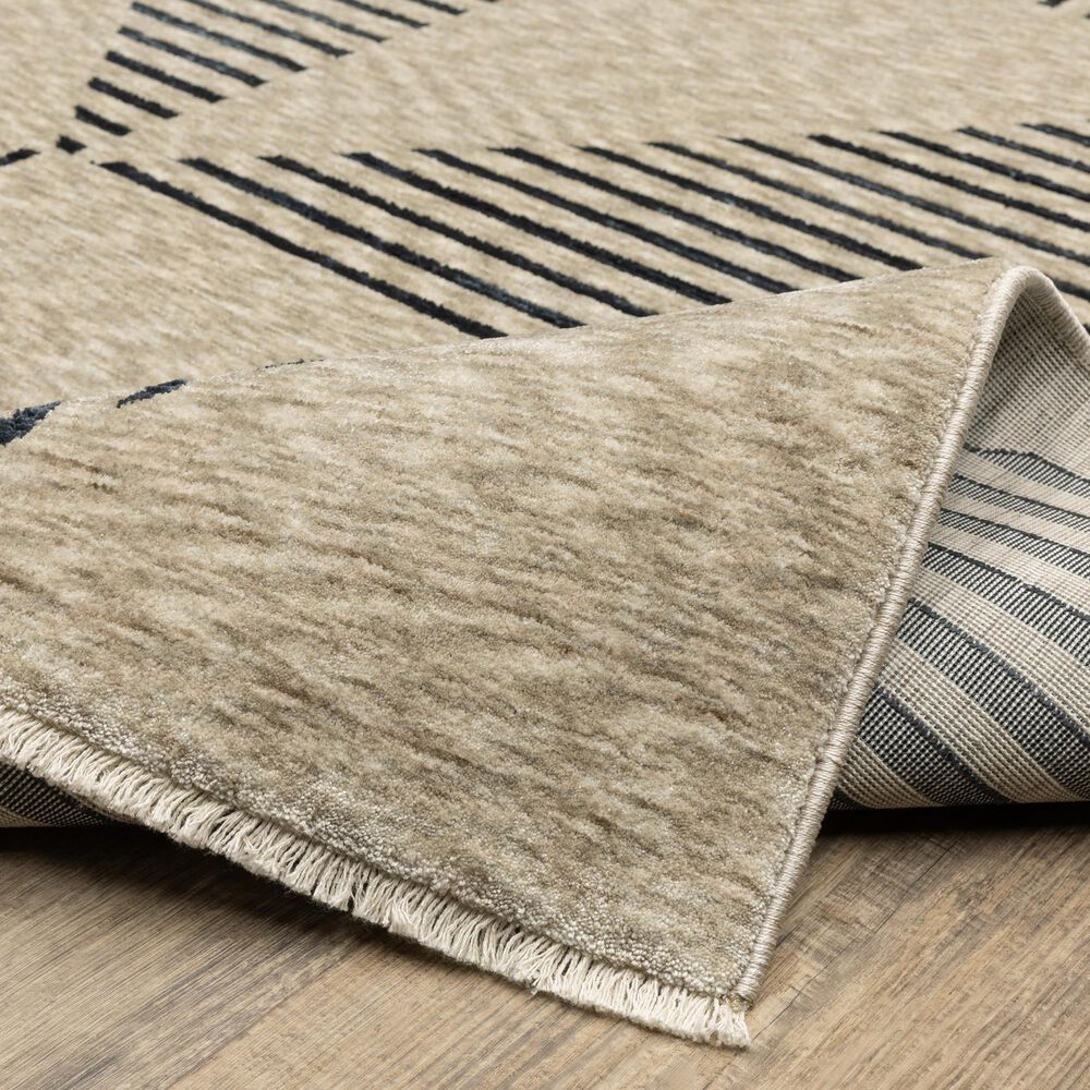 Oriental Weavers Capella Beige and Black 7&#39;10&quot; x 10&#39;10&quot; Area Rug, , large