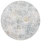 Surya Dresden DRE-2320 White, Medium Gray, Light Slate, Gray, Denim and Mustard 5"3" Round Area Rug, , large