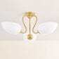 Mitzi Lighting Reva 3-Light Semi-Flush in Aged Brass, , large