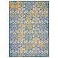 Nourison Aloha 9"6" x 13" Ivory and Blue Indoor/Outdoor Area Rug, , large