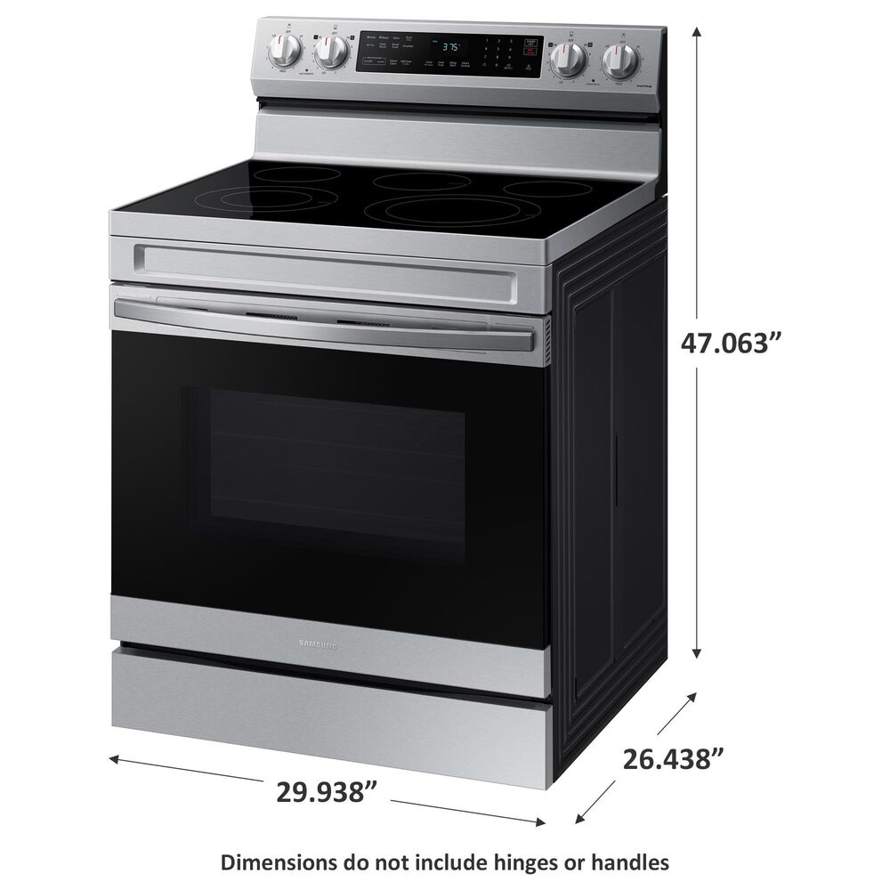 Samsung 6.3 Cu. Ft. Freestanding Electric Range with Air Fry and Wi-Fi in Stainless Steel, , large