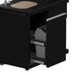 Forno All"Aperto 2-Piece Outdoor Kitchen Grill Set with Bar and Beverage Center in Black, , large