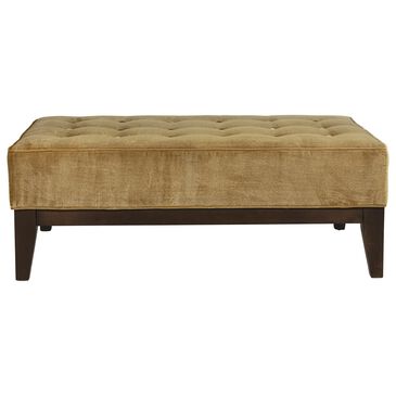 Huntington House Ottoman in Gold Velvet, , large