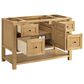 James Martin Vanities Breckenridge 48" Single Bathroom Vanity in Light Natural Oak with 3 cm Victorian Silver Quartz Top and Rectangular Sink, , large