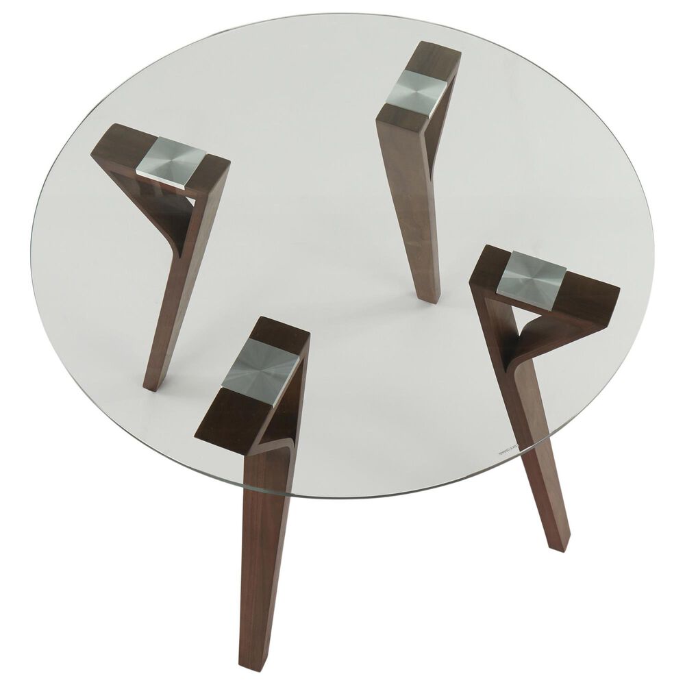 Lumisource Folia Dining Table in Walnut and Clear - Table Only, , large