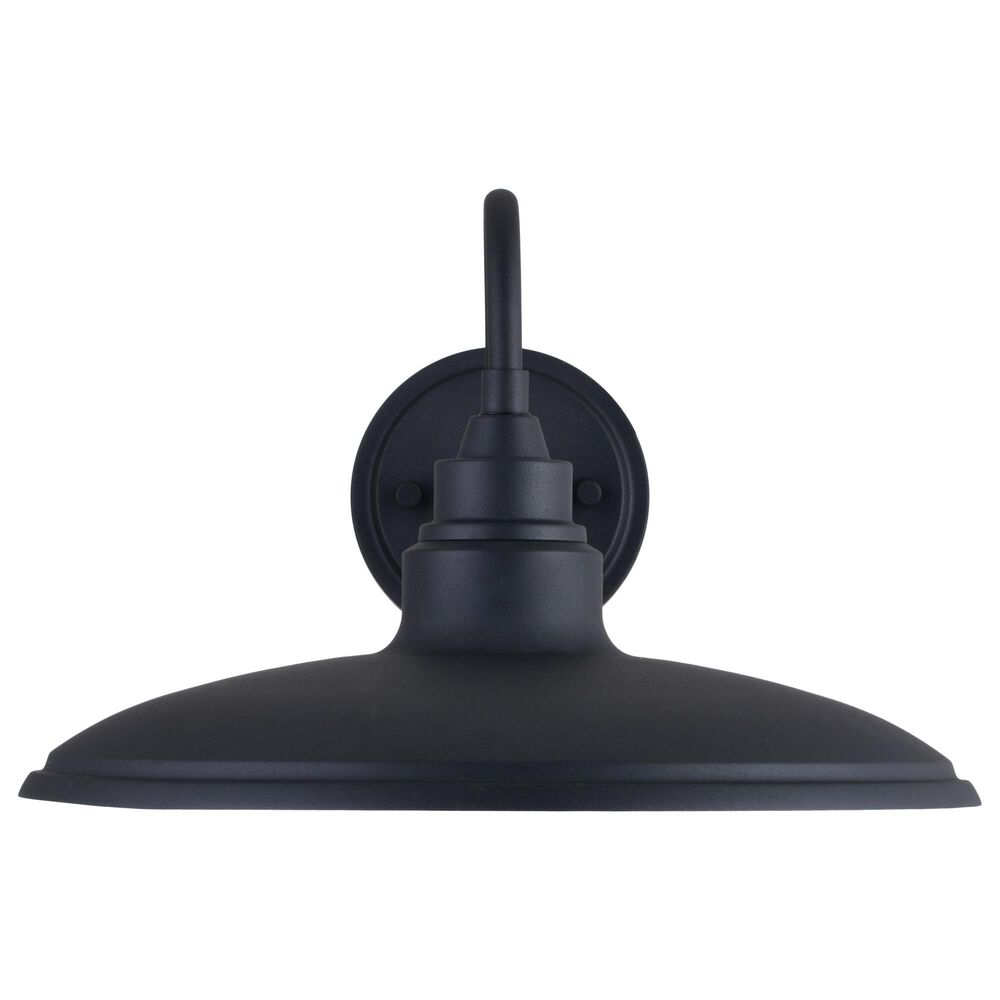 Vaxcel Tucson 13" 1-Light Outdoor Wall Sconce in Textured Black and Glossy White, , large