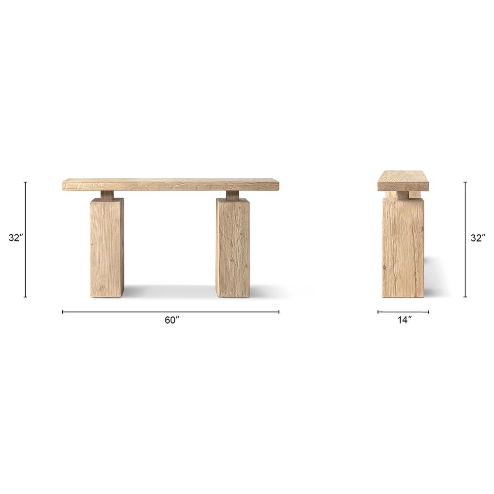 Jennifer Taylor Home Calder 45" Console Table in Heritage Light Natural Brown, , large