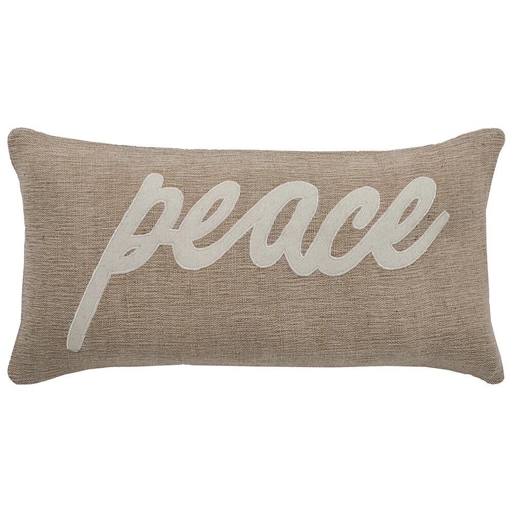 Rizzy Home 11" x 21" Down Pillow in Beige, , large