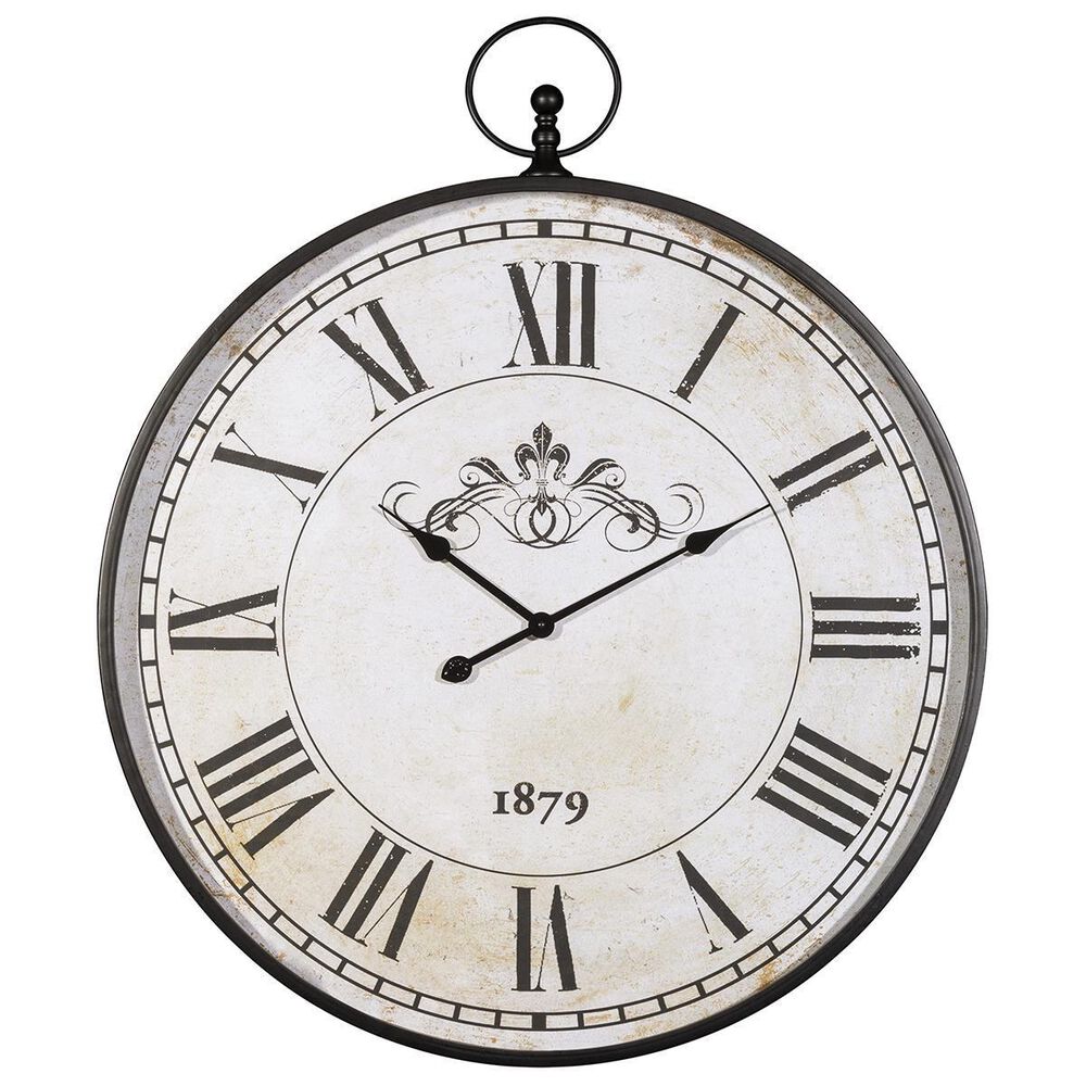 Ashley Augustina Wall Clock In Antique Black, , large