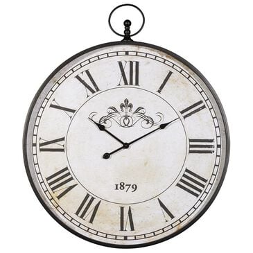 Ashley Augustina Wall Clock In Antique Black, , large