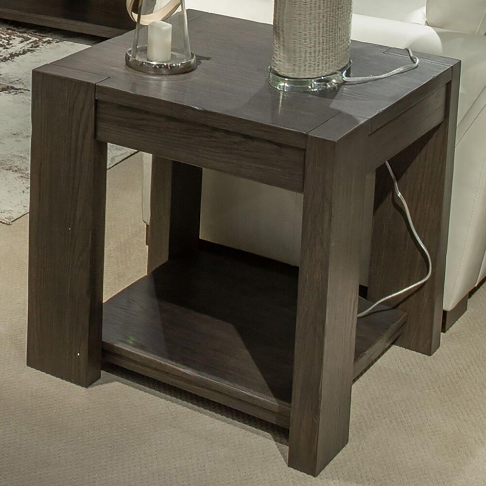 Belle Furnishings Lennox Hill Square End Table in Bark, , large
