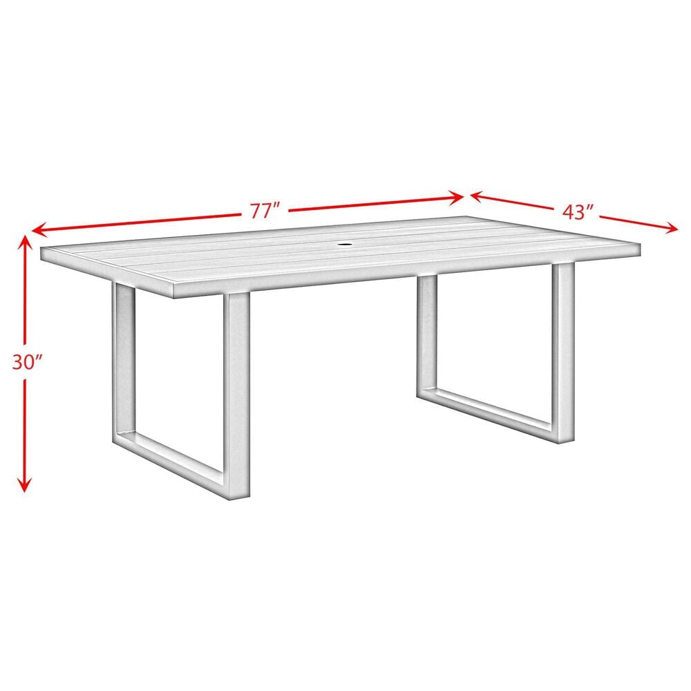 Mayberry Hill Playa Rectangular Dining Table in Dark Grey, , large