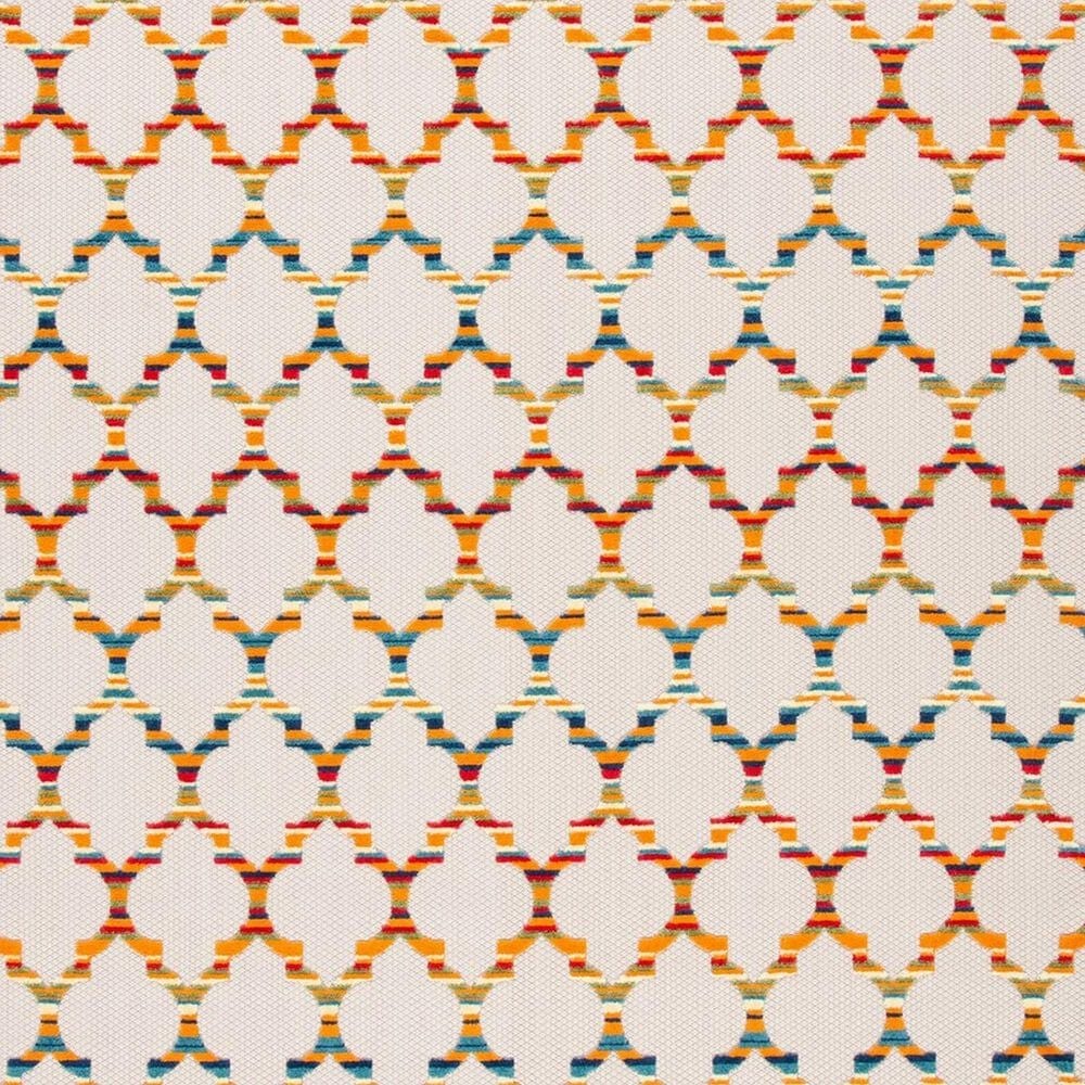 Safavieh Cabana CBN333A 9&#39; x 12&#39; Ivory and Orange Indoor/Outdoor Area Performance Rug, , large