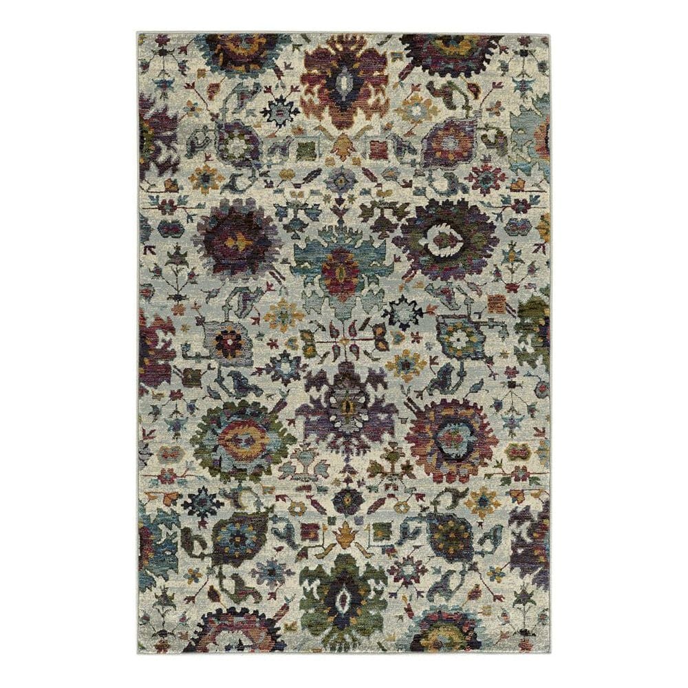 Oriental Weavers Andorra 7129A 6"7" x 9"6" Stone Area Rug, , large