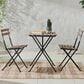 Timberlake 3-Piece Patio Folding Bistro Set in Brown and Black, , large