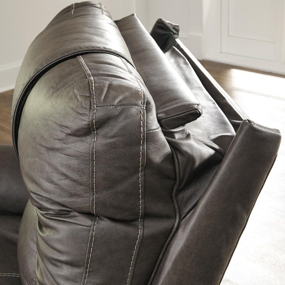 Ashley Wurstrow Power Reclining Console Loveseat with Adjustable Headrest in Smoke, , large