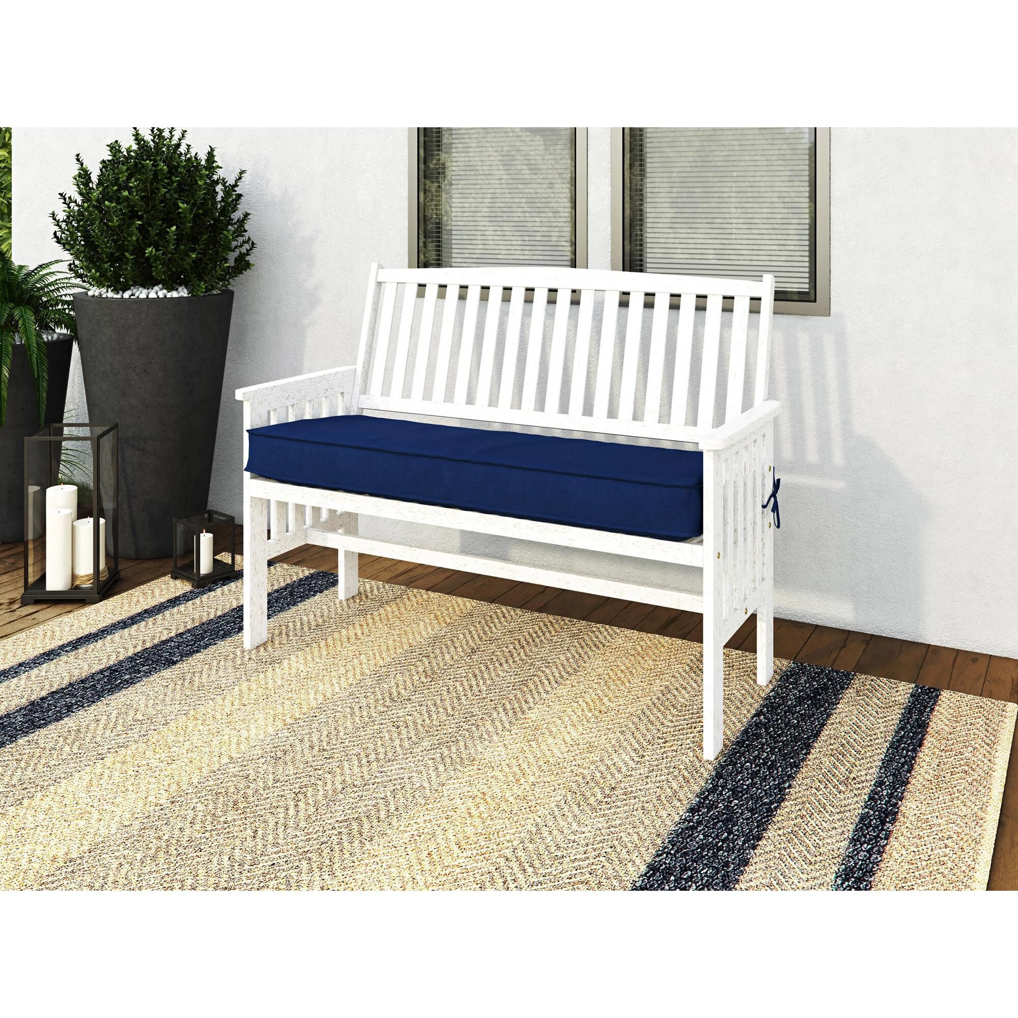 Navy outdoor sales bench