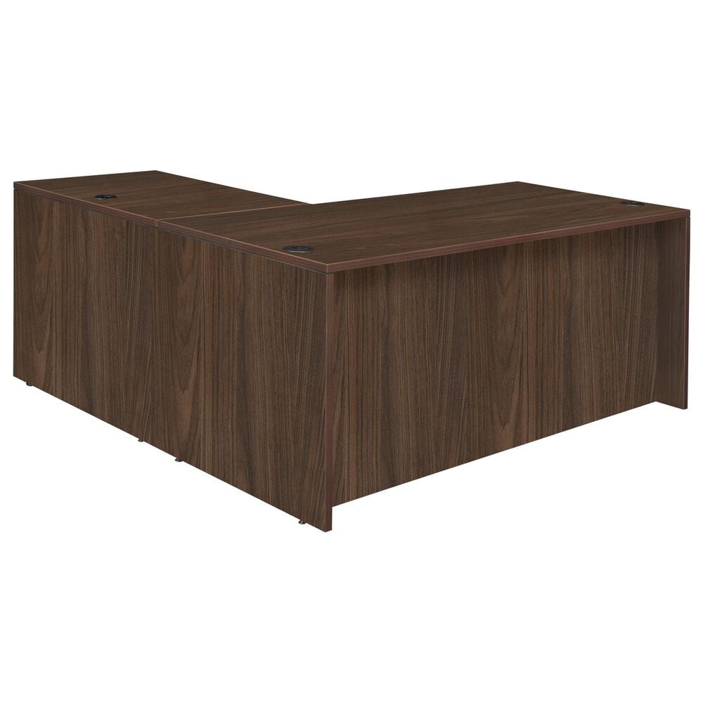 Regency Global Sourcing Legacy 71" L-Shaped Desk with Double Full Pedestal Drawer Unit in Neo Walnut, , large