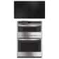 GE Profile 2-Piece Kitchen Package with Stainless Steel 30" Combination Double Wall Oven and 36" Electric Cooktop in Black, , large