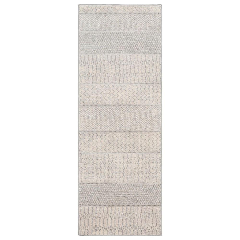 Surya Monaco MOC-2306 2"6" x 8" Silver Gray and Cream Scatter Rug, , large
