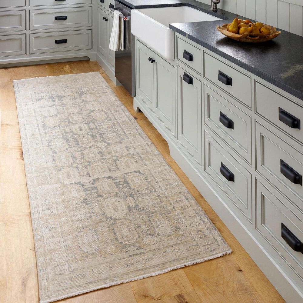 Surya Once Upon a Time Tan, Gray, Light Gray, Ivory and Light Brown 2&#39;11&quot; x 9&#39;10&quot; Runner, , large