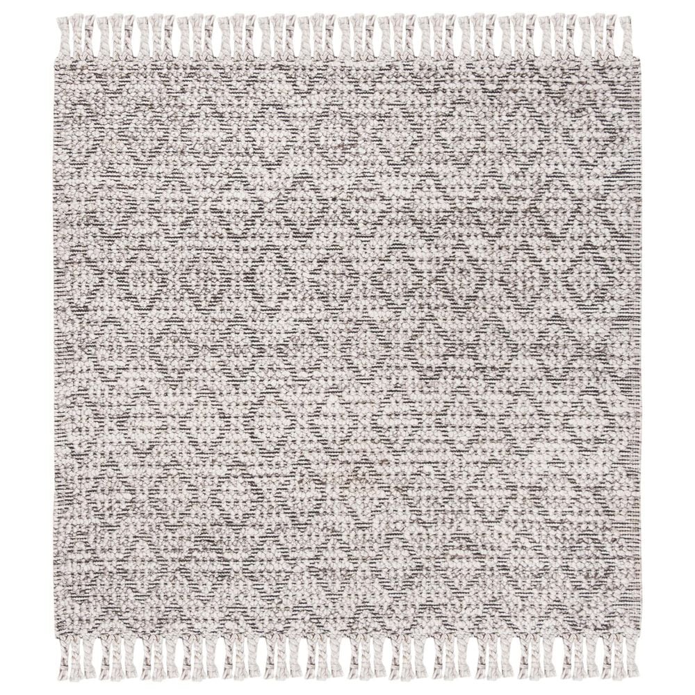 Safavieh Natura NAT314H 6" Square Charcoal Area Rug, , large