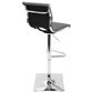 Lumisource Masters Swivel Adjustable Barstool with Grey Cushion in Chrome, , large