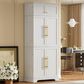 HOMLUX HOMLUX 78.2" Tall Farmhouse Kitchen Pantry Cabinet with 8 Door Shelves, Storage Cabinet with 4 Adjustable Shelves, Hidden Drawer, Wine Rack, Versatile Cupboard for Kitchen, Dining & Bathroom, Retro White, , large