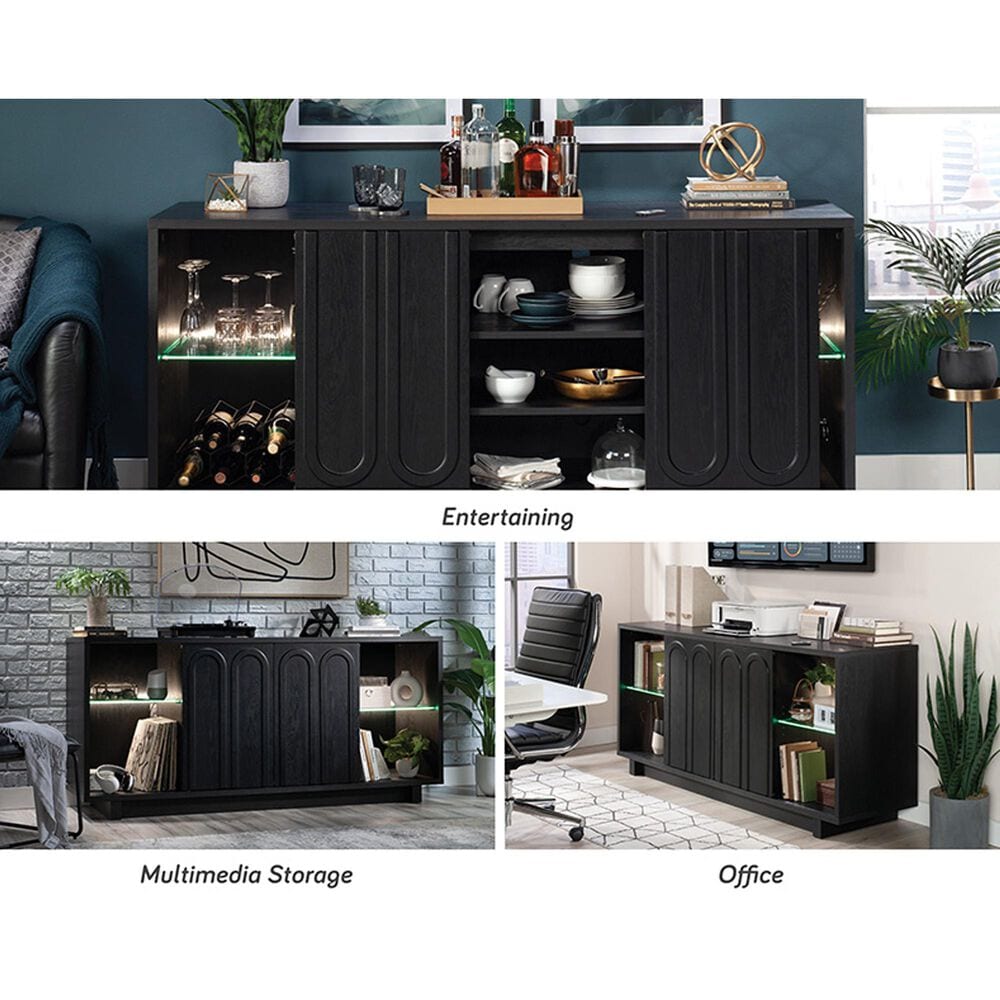 Sauder Select 70&quot; TV Stand in Raven Oak, , large